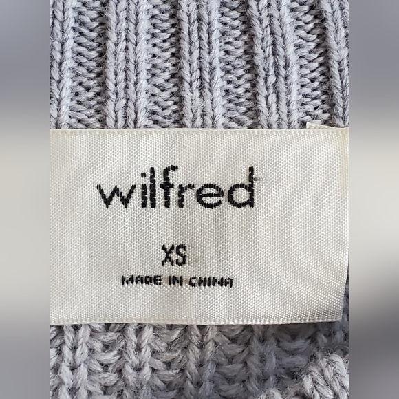 Aritzia Wilfred Cropped Ribbed Scalloped Hem Sweater Size XS - Picture 5 of 7